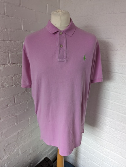 Other - Retro Polo by Ralph Lauren Polo Shirt - Size L - Pink - Cotton - P2P 24"